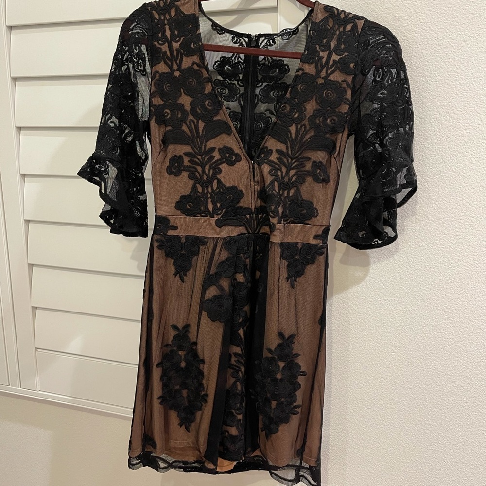 Free People Temecula Mini Dress in Black